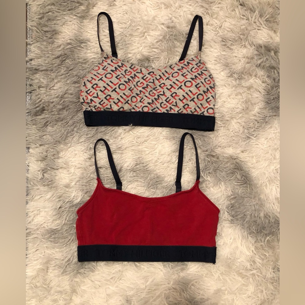 Tommy Hilfiger Red and Black Bralette Duo